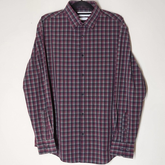 Mizzen+Main Other - Mizzen + Main Leeward L Trim Dress Shirt Mens Large Check Performance Athletic